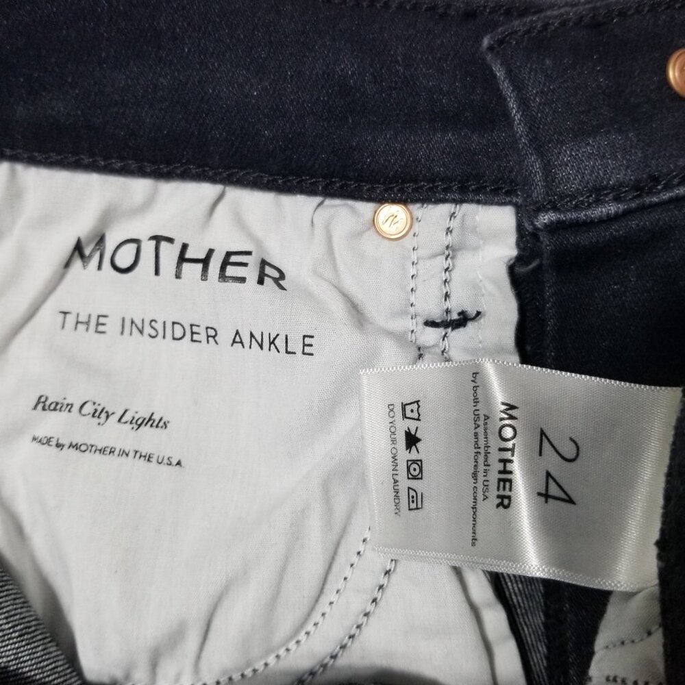 NWT Mother The Insider Ankle Bootcut in Rain City Lights Paint Splatter Print 24 - Picture 15 of 16